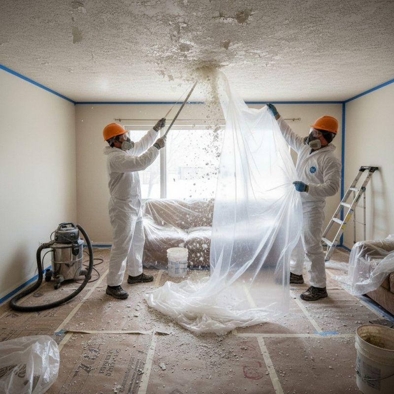 Local Popcorn Ceiling Removal pros at work